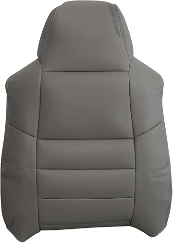 Miniatura 4 de NLQR Funda de asiento de cuero para parte inferior del conductor y del pasajero, color gris pedernal, compatible con Ford F250 F350 Lariat 2003 2004