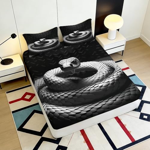 Drap housse serpent microfibre pour une chambre moderne et douce - 6
