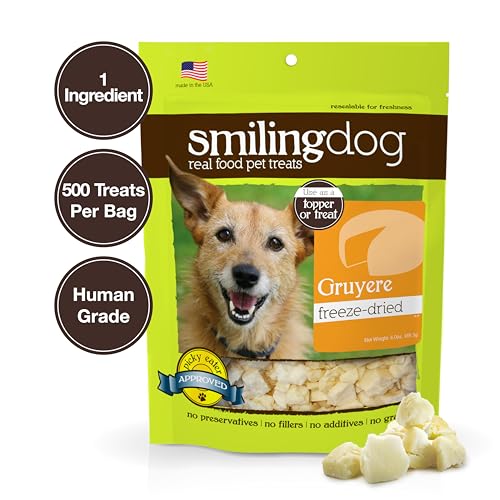 Herbsmith Smiling Dog Treats – Freeze Dried Gruyere – 100% Real Wisconsin Cheese – Single Ingredient – Human Grade – Made in USA – 9 oz - Image 3
