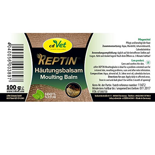cdVet Naturprodukte REPTIN Moulting Balm 100 ml - Reptiles - skin - for a problem-oriented care - irritated skin conditions - moulting problems - scars - after a mite infestation - - Image 3