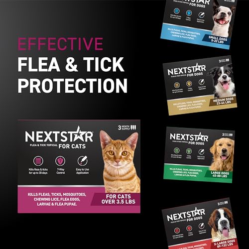 NextStar Flea & Tick Topical Cats 3.5 lbs+, 7-Way, 6-Month | Ideal for Cats 3.5 lbs+; Kills Fleas, Ticks, Mosquitoes & Lice; 6-month supply; 30-Day Protection - Image 5