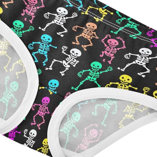 Joisal Funny Cartoon Skeletons Black Girls Underwear Toddlers 2t Cotton Panties Little Girl Stylish Briefs Kids Undies4