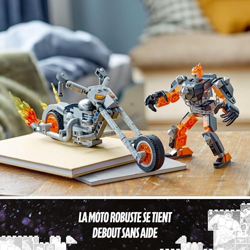 LEGO Marvel 76245 Le Robot Et La Moto De Ghost Rider, Jouet De Construction avec Figurine Super-Héros, Jeu pour Garçons Et Filles De 7 Ans Et Plus, Cadeau Enfants