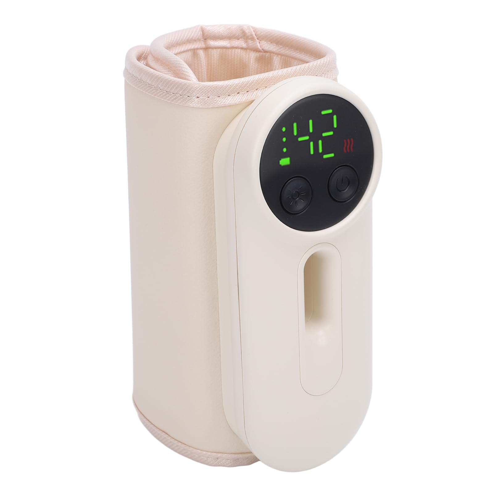 TOPINCN Calentador de Botellas de Leche Portátil Inalámbrica, Calefacción Rápida sin Agua, USB Recargal de Viaje de Leche con Pantalla con Pantalla de Temperatura y Luz Nocturna,