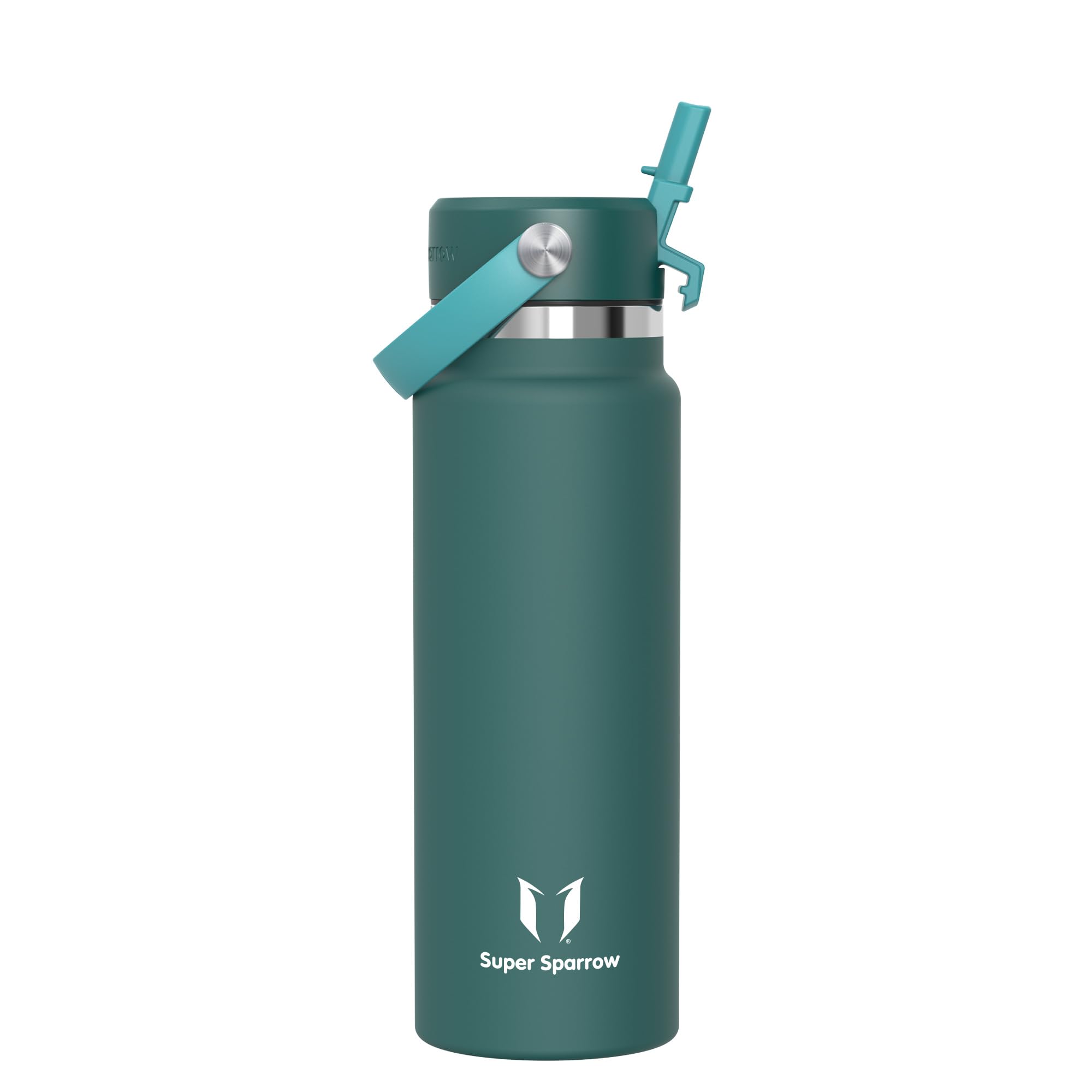 Sparrow Insulated Water Bottle - 1000ml - Wide Mouth Metal Bottles - SwivelSip Flask with Straw Lid - BPA-Free, Leakproof, Ergonomic - Ideal for Work, Gym, Travel, Sports
