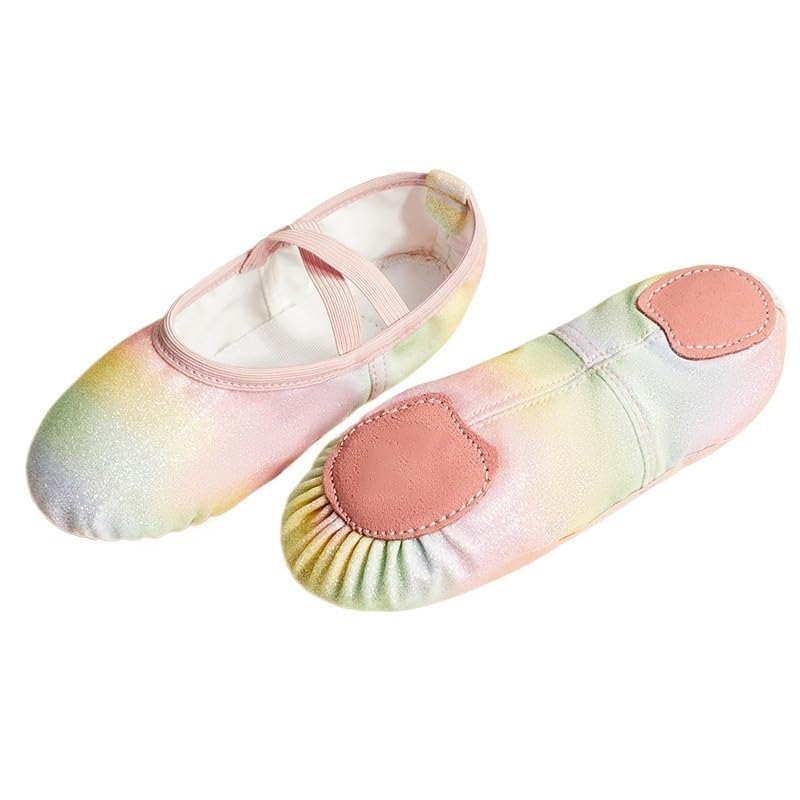 Zapatos de ballet para niñas con suela dividida que mejora la flexibilidad