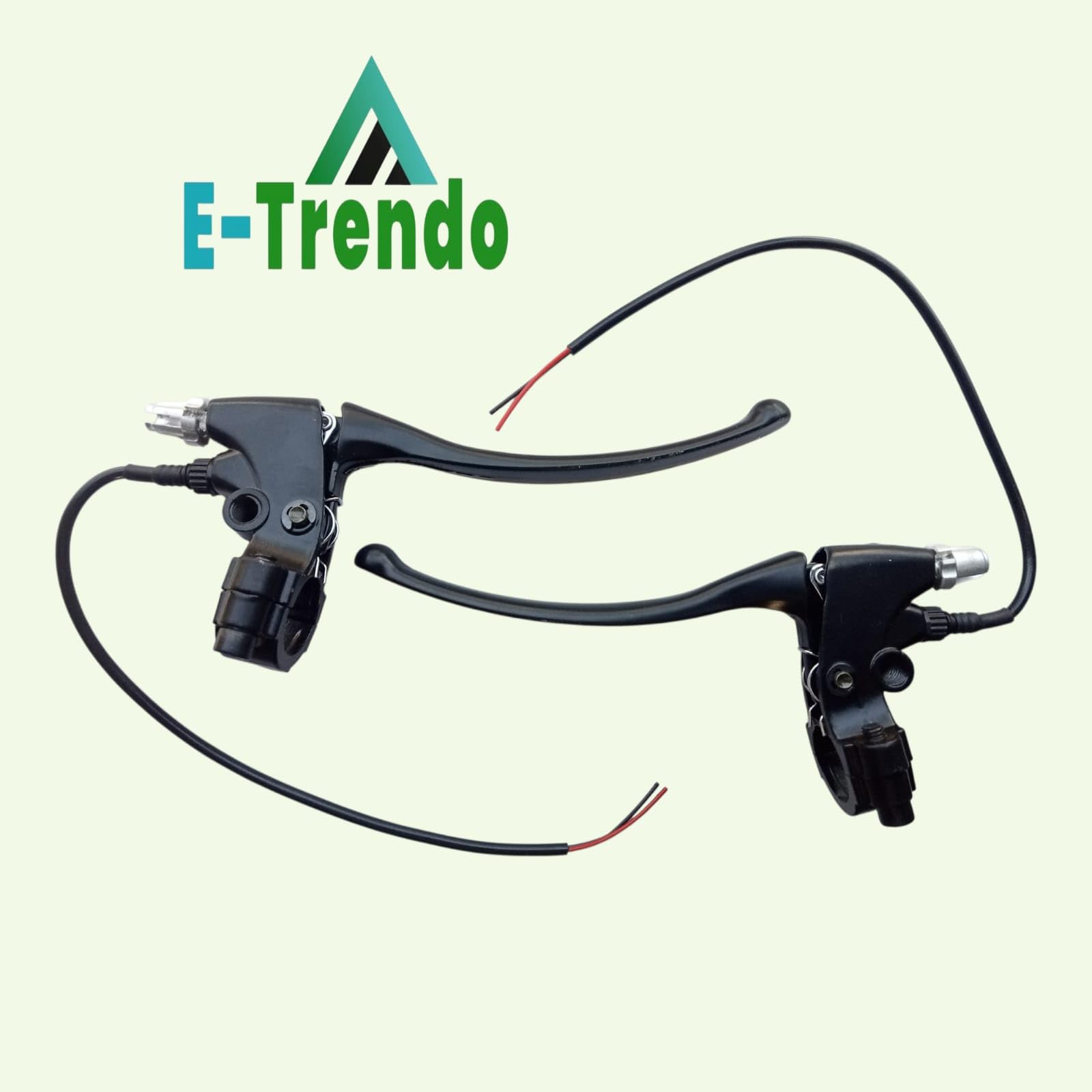 E-Trendo Electric Bike Brake Lever Set (1 Pair) | Compatible with E-Bikes, Scooters & Cycles | Black 1