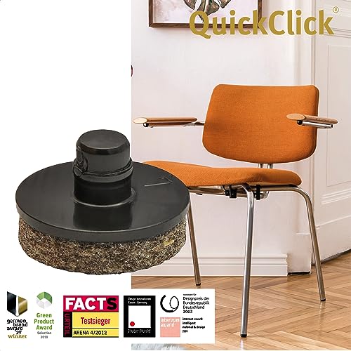 Wagner QuickClick® Filzgleiter Möbelgleiter Stuhlgleiter -8er-Set Ersatzgleiter austauschbar ersetzbar - Wollfilz Ultrasoft - Durchmesser Ø 15 mm für Basis SMART - Made in DE - 15787800