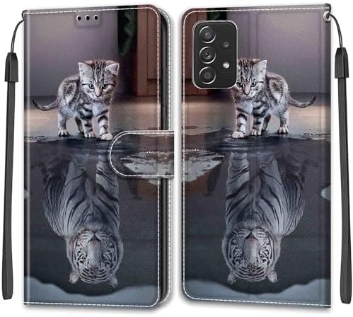 KENHONER for Samsung Galaxy A53 5G Case, Premium PU Leather Flip Wallet Case Magnetic Closure Card Slots Kickstand Phone Case for Samsung Galaxy A53 5G