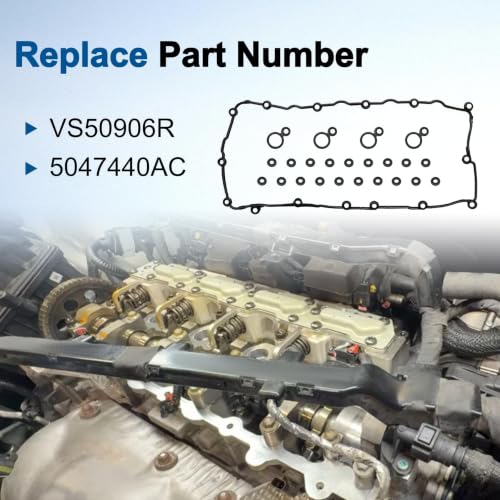 Image of VS50906R Engine Valve Cover Gasket Set | Fit for Jeep Cherokee Compass Renegade for Dodge Dart for Chrysler 200 for Ram ProMaster City for Fiat 500X 2013-2023 L4 2.4L