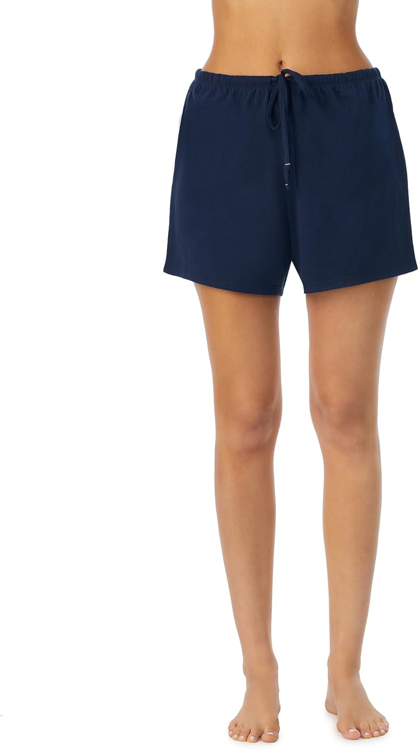 Nautica Womens Sleep Shorts - Mid-Thigh, Lightweight, Breathable Pajama Bottoms - Cotton Knit Jersey Sleepwear and Loungewear