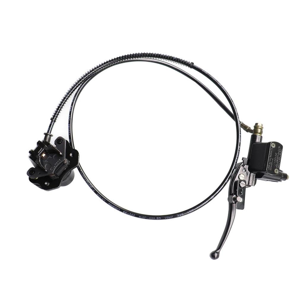 Left Hand Rear Hydraulic Disc Brake Handle Bar Lever 150cm 158mm Compatible with ATV Quad Bike Go Kart Buggy Scooter(Hand)