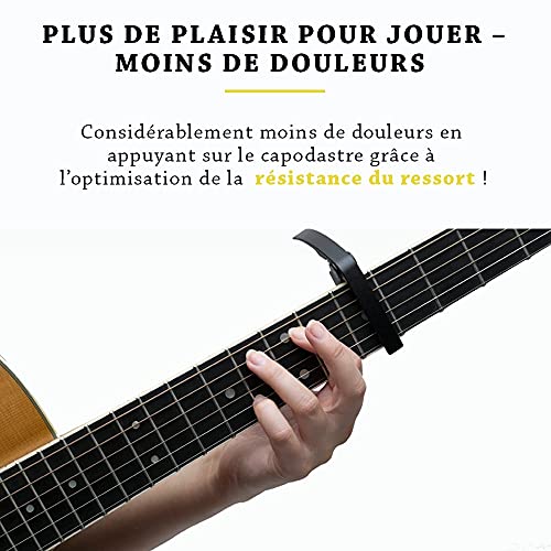 Capo pour guitare + 3 médiators + eBook gratuit Capo robuste pour guitare – Guitare occidentale, guitare acoustique… - Les Beatles, Paul McCartney, John Lennon, RIngo Starr, George Harrison Capo pour guitare + 3 médiators + eBook gratuit Capo robuste pour guitare - Guitare occidentale, guitare acoustique… – Image 7