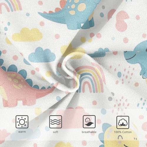 ODAWA Cute Pastel Dino Tag Free Toddler Briefs Cotton, Toddler Underwear Boys 2T3