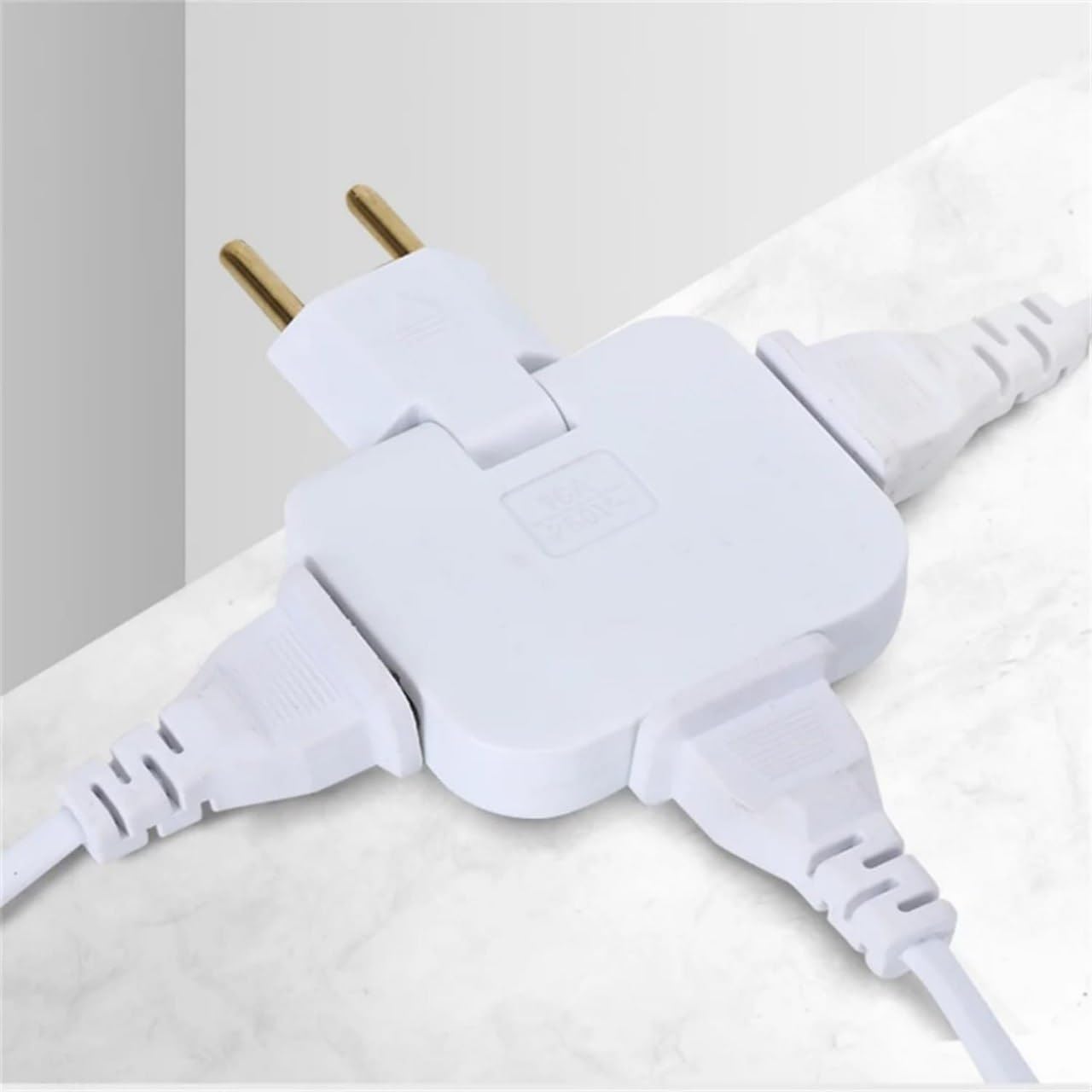 Brahmani 3 in 1 Adapter Plug by Brahmani 180 Degree Rotatable Wireless Mini Slim Outlet Adapter | Multi Foldable EU US Converter | 2 Pin Rotate Plug for Charging Multiple Devices-image-27