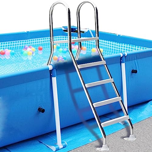 Escalera para piscina 4 peldaños acero inoxidable 304 miniatura 1