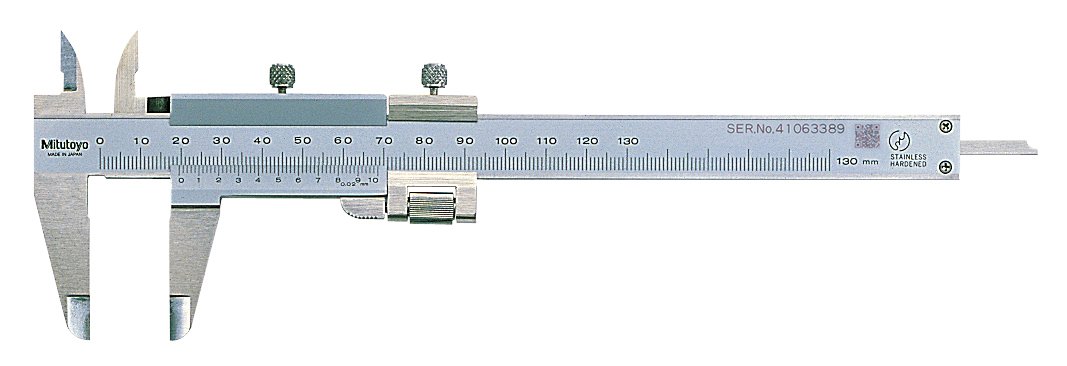 Mitutoyo 532-101 Messschieber mit Feineinstellung, 0-130 mm