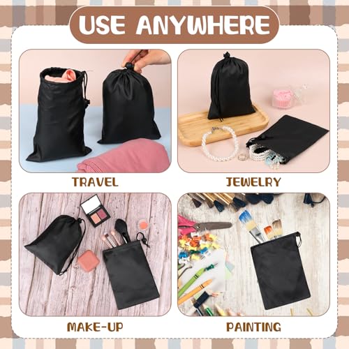 12pcs Waterproof Drawstring Bag,7.7 x 5.3inch Waterproof Cinch Ditty Bag,String Bags for Gifts Games Storage DIY for Women Men 6