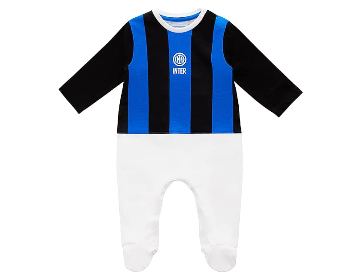 Inter Unisex Baby Jump Suit Baby Romper Black Stripes and Logo