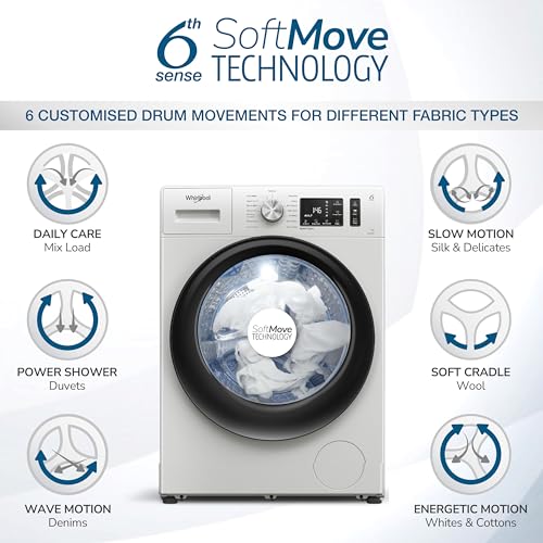 Image of Whirlpool 7 Kg 5 Star Inverter Front Load Fully Automatic Washing Machine with In-Built Heater (XS7010BWW52E, Crystal White, 100+ Tough Stains, Steam Technology, 6th Sense Soft Move, 2024 Model)