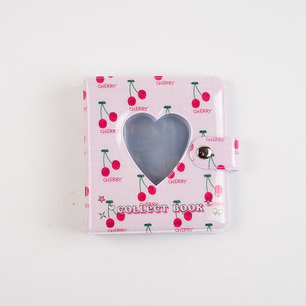 TONGUO Mini Album Polaroid Album Photocard Holder Card Holder Card Collection Book Kpop Photo Album Binder Album Photo Album(Cherry Shell)