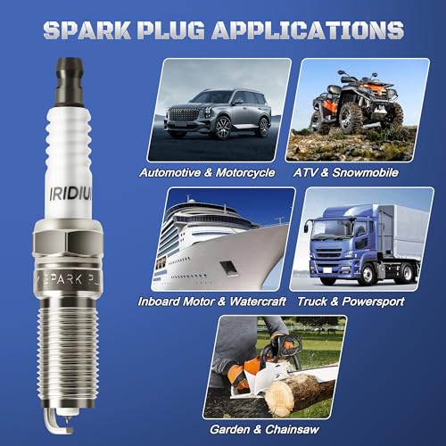 Iridium Spark Plugs 8 Pack 6509 LTR6IX-11 Fits for Ford F150 5.0 Mustang 2010 2011 2012 2013 2014 2015 2016 2017, F250 F350 E350 Super Duty 2011-2021 V8 6.2L Replaces 90117, ILTR6E11, 91276