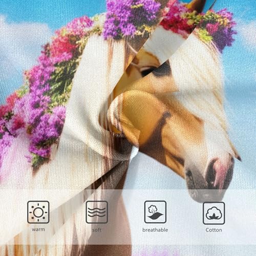 Realistic Horse Purple Field Little Girl Panties Girls Underwear Toddler Cotton Stylish Kids Undies Briefs 2t3