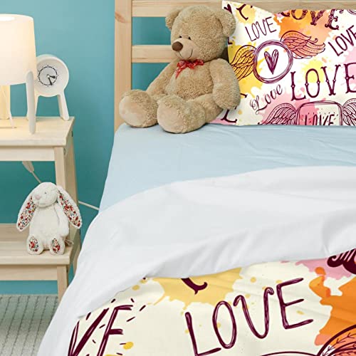 Parure de lit avec housse de couette ailes de Saint-Valentin, le cadeau de couple idéal - 5