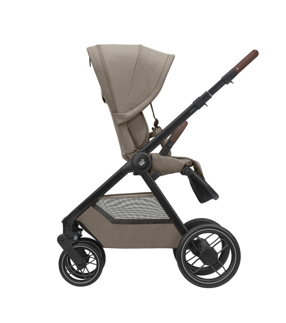 Maxi-Cosi Oxford, Poussette, 0-4 ans, 0-22 kg, Pliage compact, Suspension douce, Assise spacieuse, 3 positions d'inclinaison, Panier de rangement de 10 kg, Twillic Truffle
