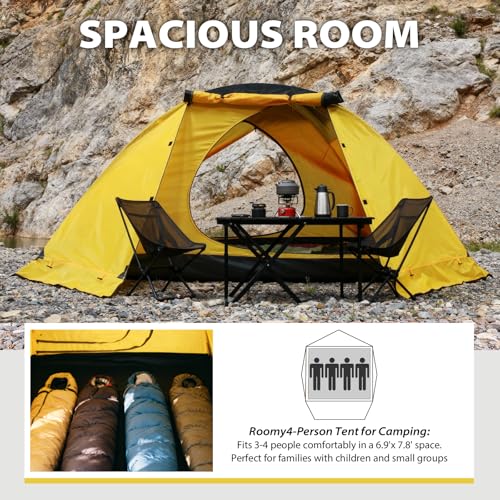 GEERTOP Carpa impermeable para camping 4 personas 4 estaciones para familia miniatura 2
