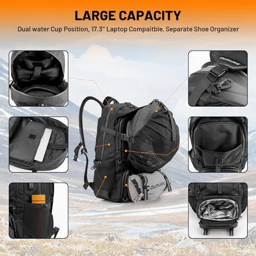 Oumurs Motorcycle Helmet Backpack 50L