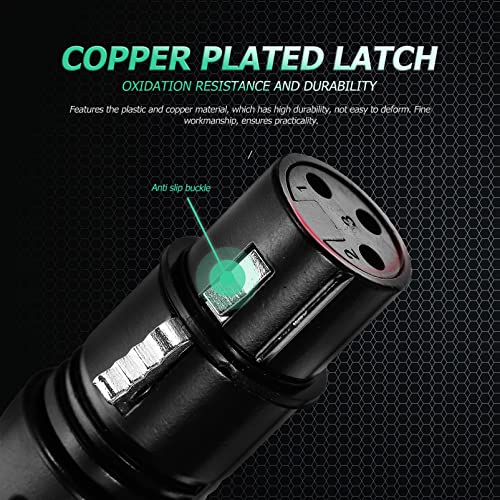 Conectores de cable de micrófono XLR de 3 contactos con diseño robusto para estudio DOITOOL 6