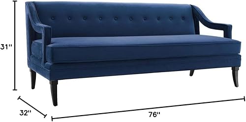 Miniatura 11 de Modway Sofá de terciopelo tapizado moderno de mediados de siglo Concur en rosa polvoriento Rosa (Dusty Rose),Verde,Gris,Marfil,marino,verde azulado