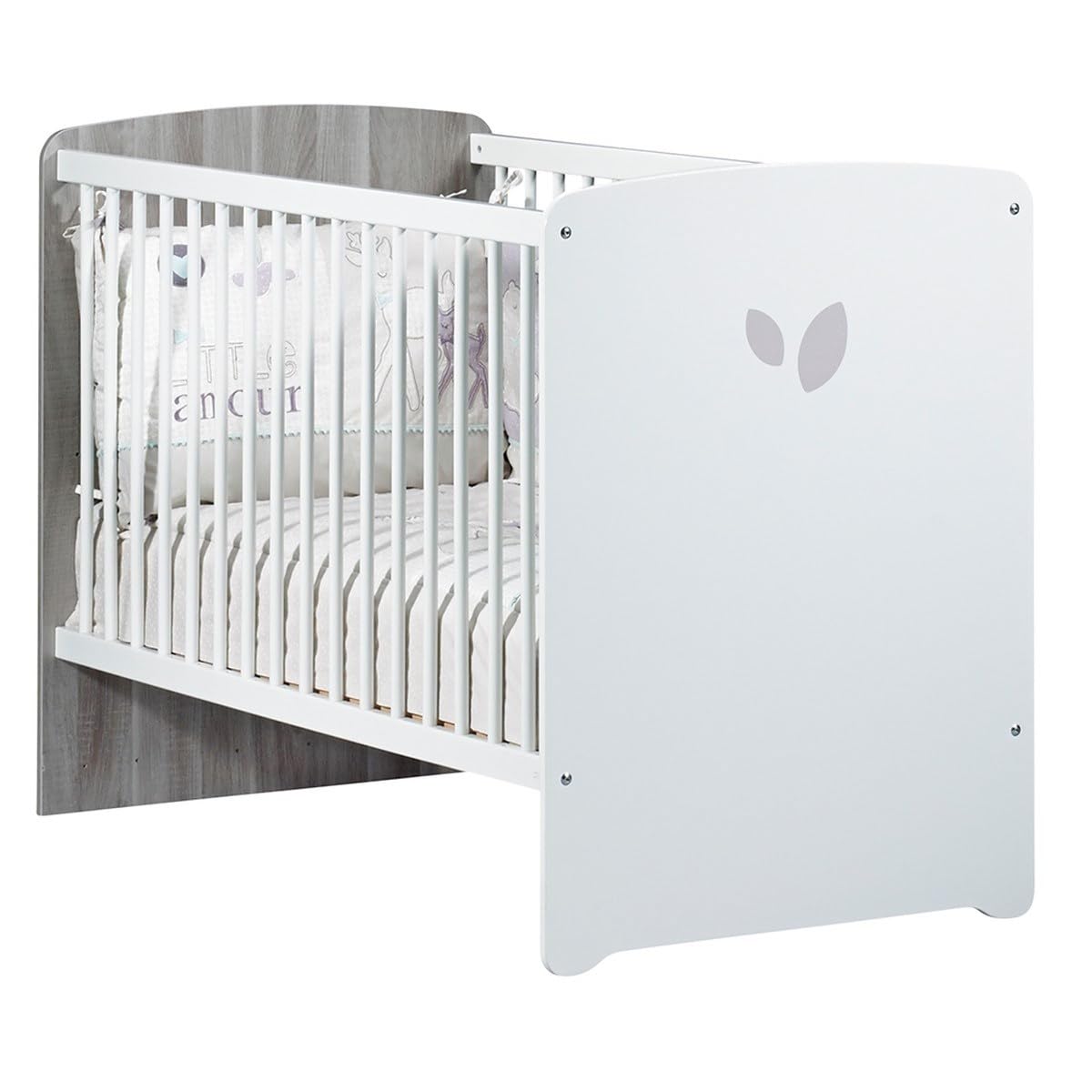 BabyPrice Chambre Trio lit, Commode à Langer et Armoire en Bois Blanc