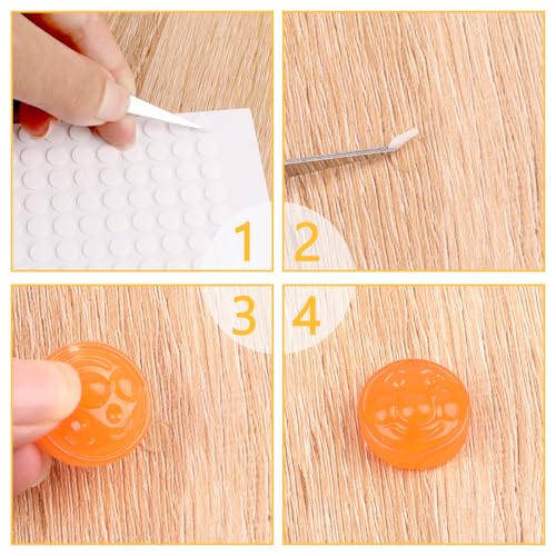 Maxmoc 1000 Stück Klebepunkte Doppelseitig, Rund Foto Klebepads, Transparent Klebende Aufkleber mit Pinzette für Poster Ballon DIY Handwerk Hochzeit Geburtstag Party Deko (6mm)