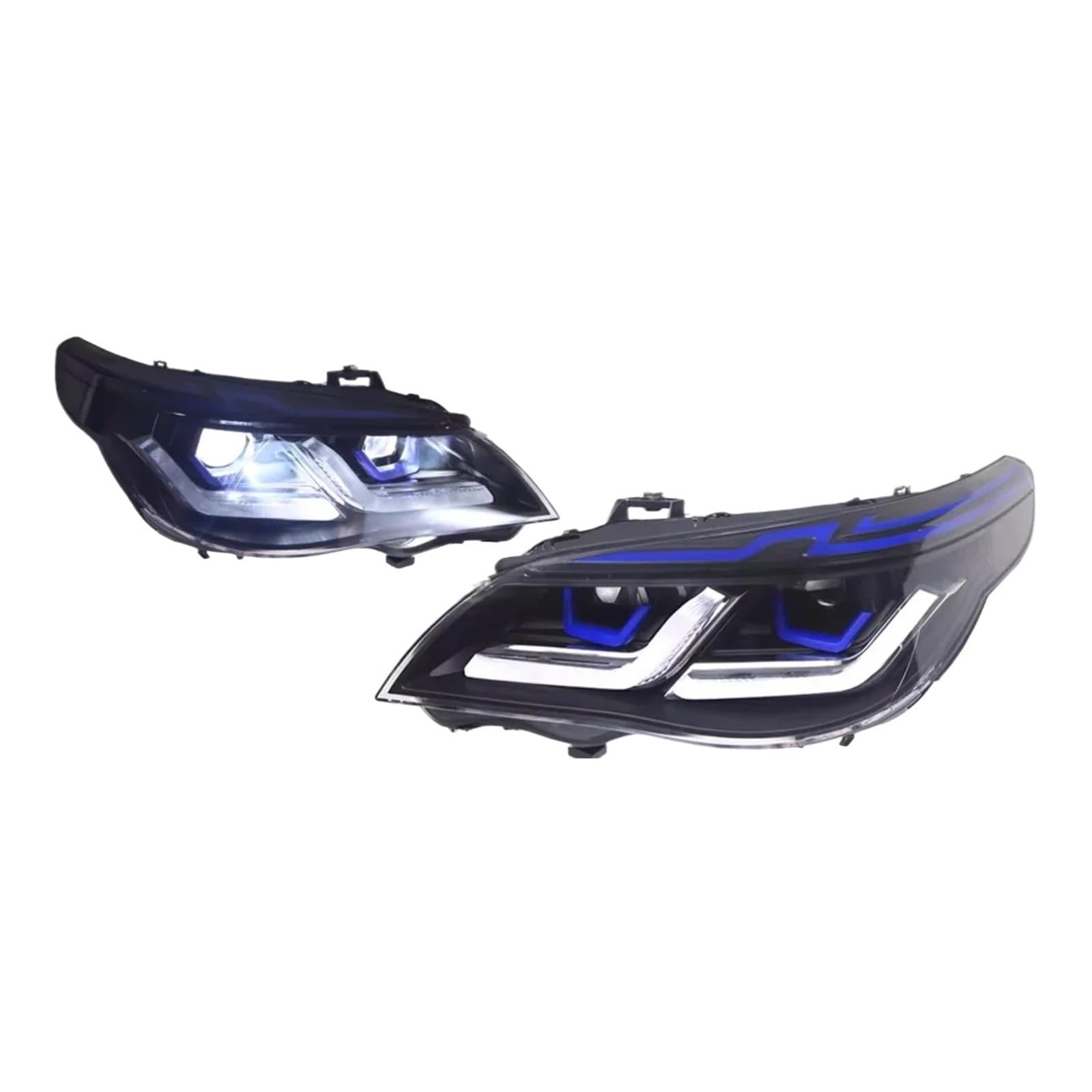 Aggiornamento fari a LED modificati compatibili con i fari della BMW Serie 5 E60 2003-2010, fari con segnale dinamico, accessori Compatible with auto(2008-2010)