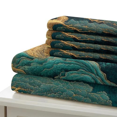 Housse de couette montagne avec éclair dissimulé microfibre 3D