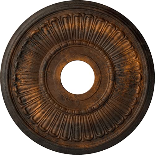 16"OD x 3 5/8"ID x 3/4"P Melonie Ceiling Medallion (Fits Canopies up to 6 3/8"), Hand-Painted Rust