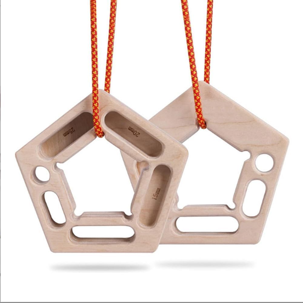 Hangboard Rock Climbing Holds for Pull-up Grip Arm Training Indoor and Outdoor Double-Sided Non-Slip Portable