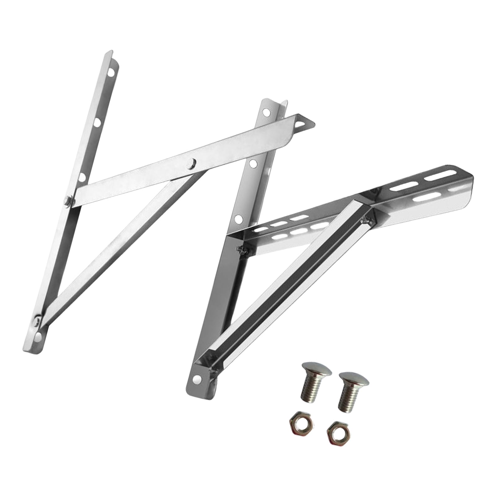 Woedpez 2 Pieces Of Thickene Heat Pumps Systems Heavy Duty Wall Mount Bracket, Outdoor Mounting For Ductless Small Split Hvac Compressor Split Mounting