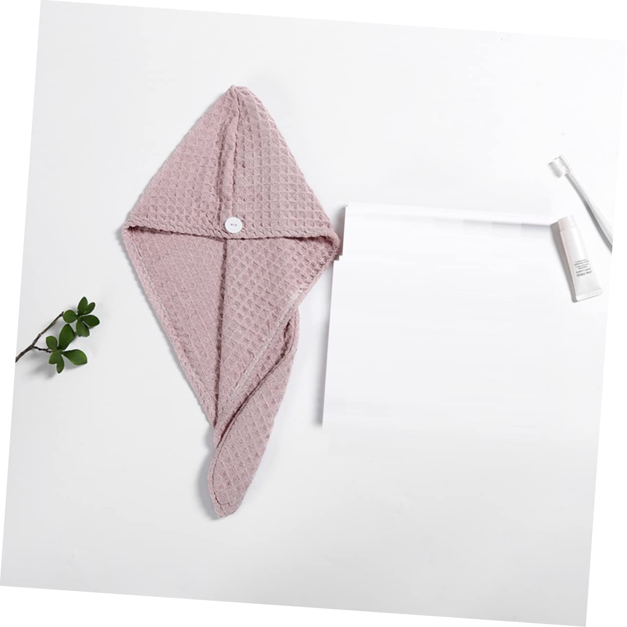 PartyKindom Nylon Polyester Hair Drying Towel Waffle Cap Quick Drying Shower Bath Towel Dry Hair Versatile for Home Travel