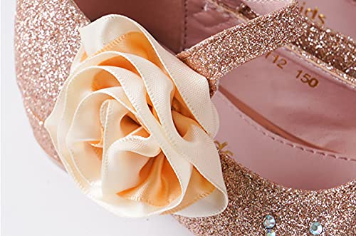 Girls Glitter Mary Jane Sparkle Princess Party Dress Shoes4