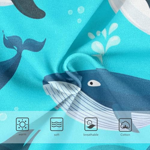 Toddler Underwear Custom 2t Cotton Panties Little Girl Artistic Undies Kids Briefs Cartoon Whale Blue3