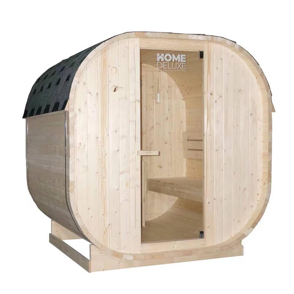 Home Deluxe - Outdoor Sauna Cube L - Maße: ca. 194 cm x 185 cm x 180 cm, Holz: Fichtenholz