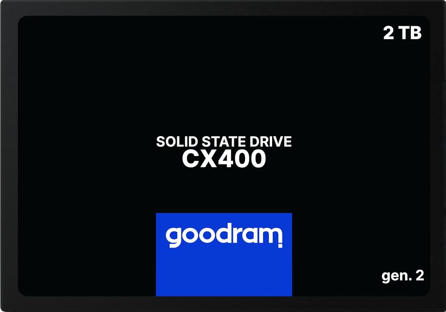 goodram SSD 2TB CX400 Gen.2 2048GB Solid State Drive SSD mit SATA III Interface 3D TLC NAND Flash Speicherchips 2,5 Zoll zur Beschleunigung Ihres PCs bis zu 10 Mal Schwarz 2048 GB 2 TB