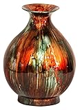Heather Ann Creations Bohemian Decorative Ceramic Vase Foiled and Lacquered With Copper and Water...