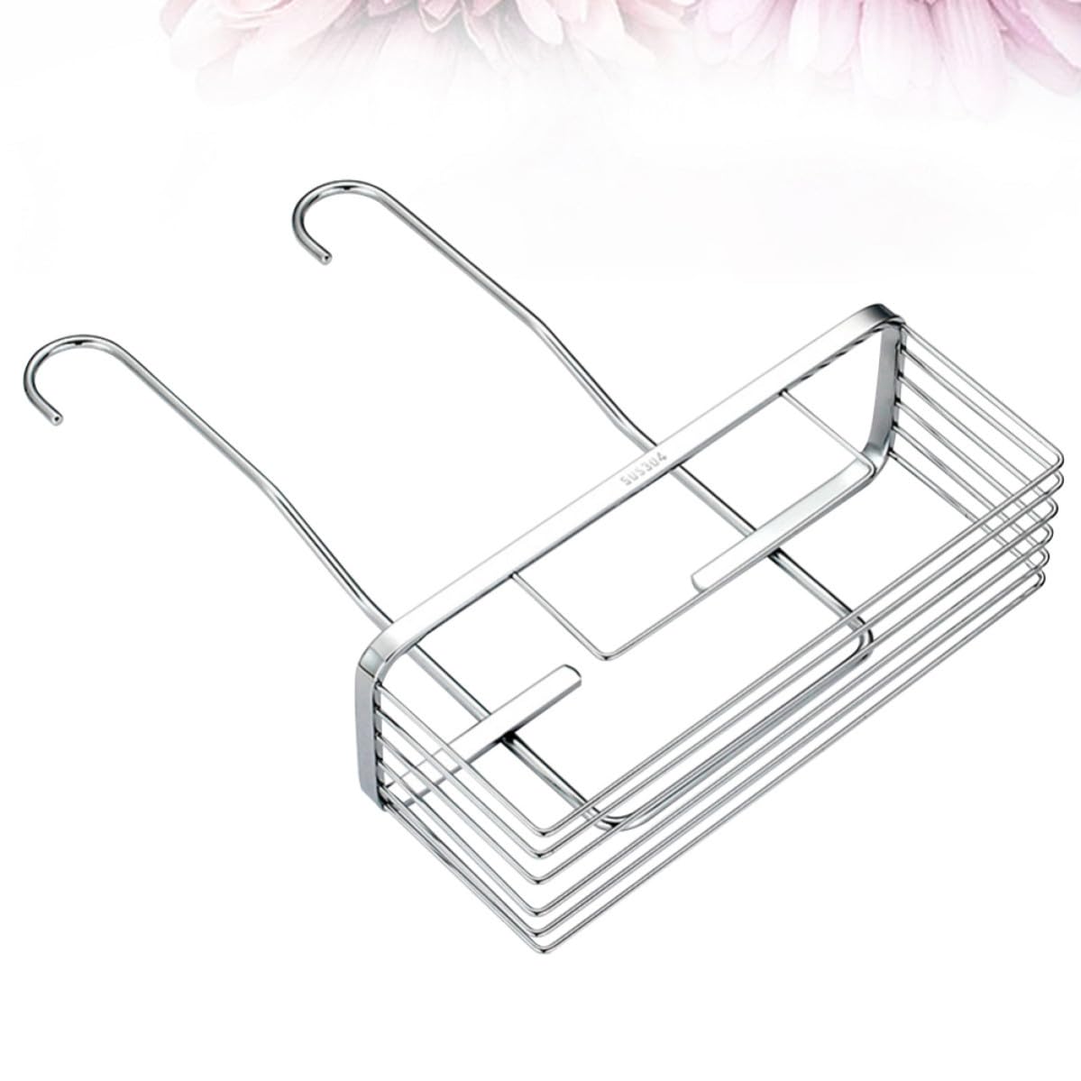 Kisangel 1pieza Estantería Baño Pared Acero Inoxidable Repisa Ducha Resistente Colgadores Baño para Toallas Jabón Gel Estante para Ducha Plata
