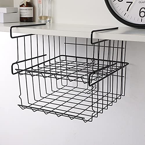 吊り下げ棚 2個セット 吊り下げラック キッチン収納ラック クローゼット内 収納ラック 収納バスケット積み重ね使用可能 荷重5kg キッチン用 バスルーム用 戸棚下収納ラック つりとだな下収納 吊り棚吊り下げ収納