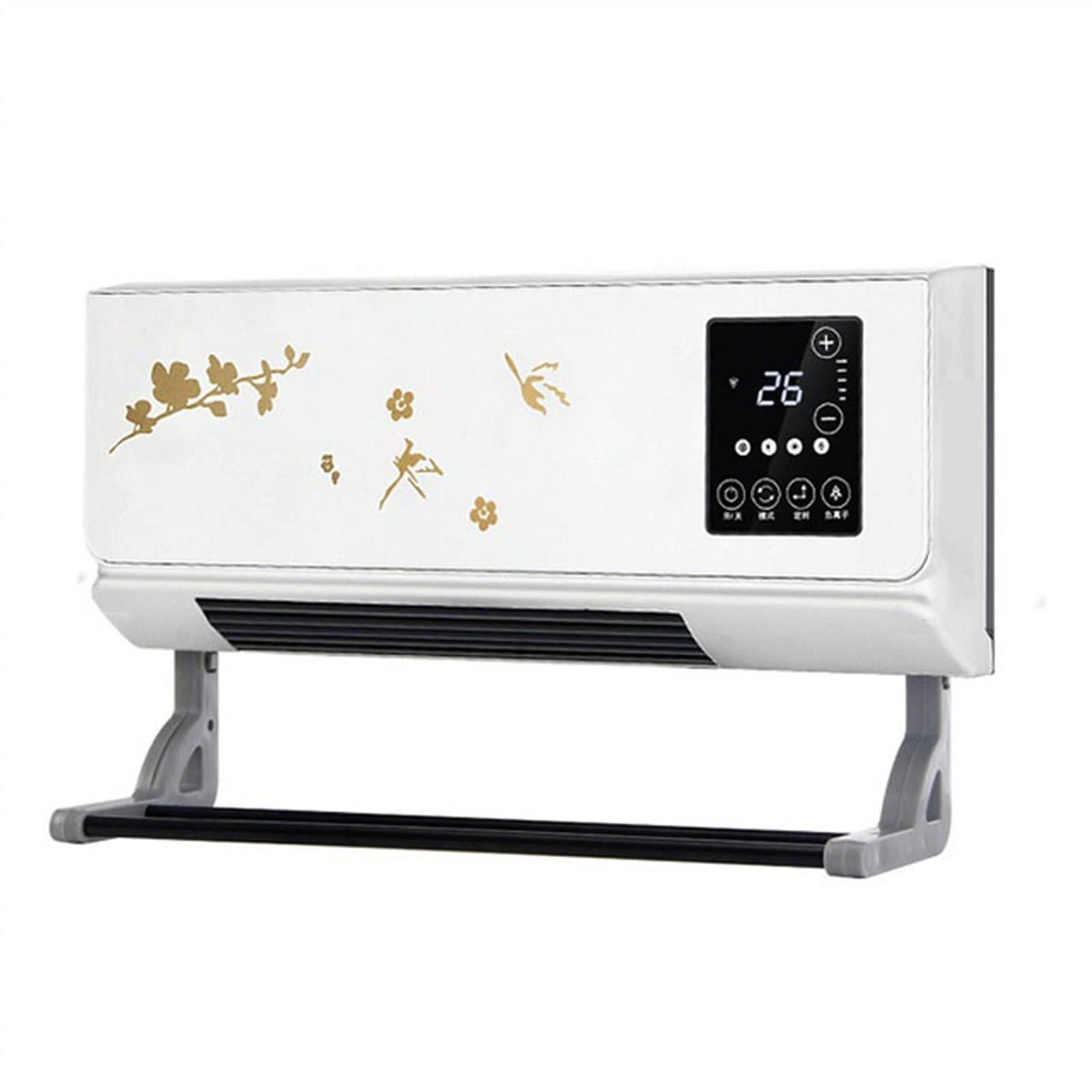 Electric Space Heater 2000W Wall Mounted Air Cooler Conditioner Heater Fan Heating Cooling Room Bathroom Waterproof Remote Timing
