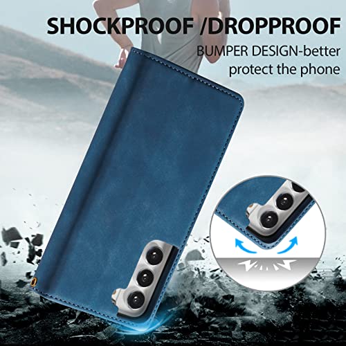 Etui pour Samsung Galaxy S25 Plus portefeuille kickstand bleu - 5